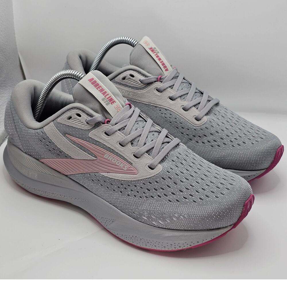 Brooks Adrenaline GTS 24 Alloy White Zephyr Womens 9.5 Wide D UK 7.5 Shoes